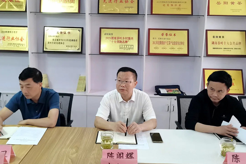 副市長陳閣輝來岳陽市茶葉協(xié)會專題調(diào)研
